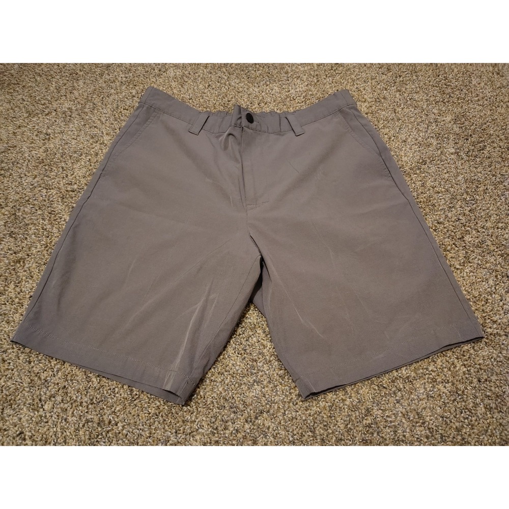 Banana Republic Mens Gray Ripstop Stretch Flat Front Shorts Size 36